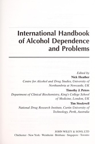 International handbook of alcohol dependence and problems