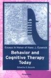 Behavior and cognitive therapy today essays in honor of Hans J. Eysenck : selected proceedings of the XXVII Congress of the European Association for Behavioral and Cognitive Therapies, Venice 1997