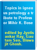 Topics in igneous petrology a tribute to Professor Mihir K. Bose