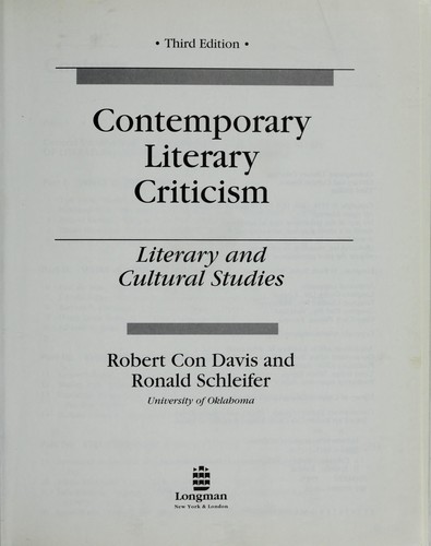 Contemporary literary criticism  : literary and cultural studies