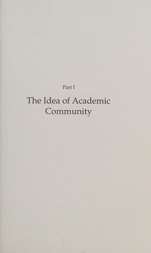 Academic community  : discourse or discord?